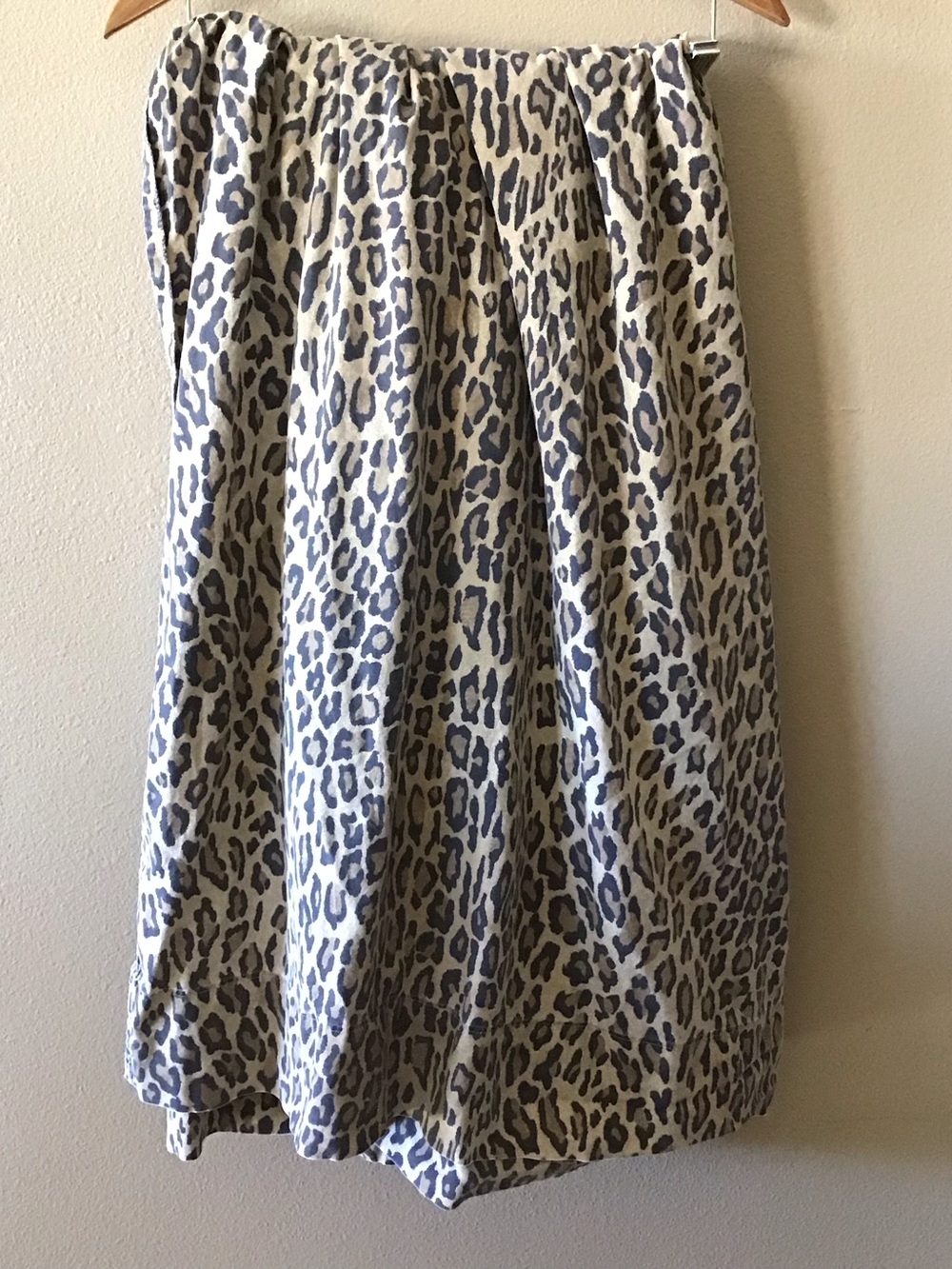 Vintage Ralph Lauren Aragon Leopard Cotton Queen Flat Sheet
